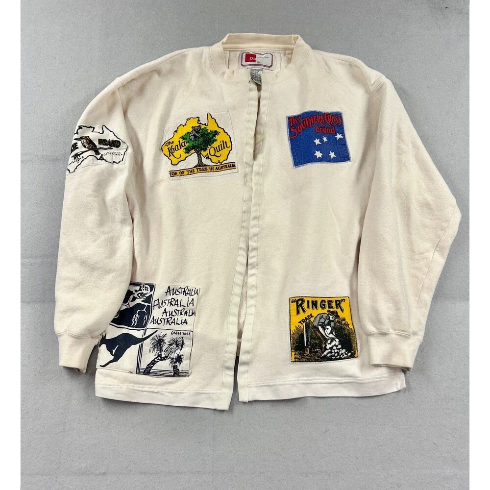 Vintage 80/90s Australian Patchwork Jacket XL DZ Sportswear Koala Southern Cross
